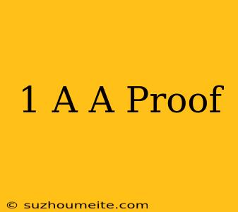 (-1)a=-a Proof