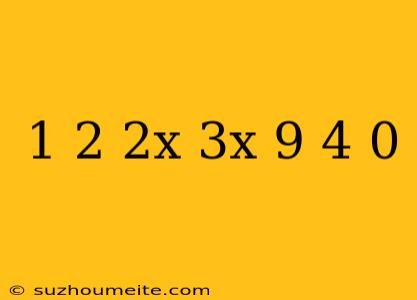 (1/2-2x)(3x-9/4)=0