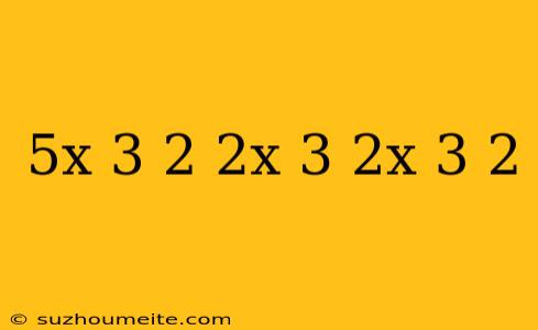 (5x-3)^2+(2x-3)(2x+3)=2