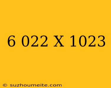 (6.022 X 10^23)