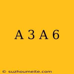 (a+3)(a-6)