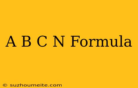 (a+b+c)^n Formula