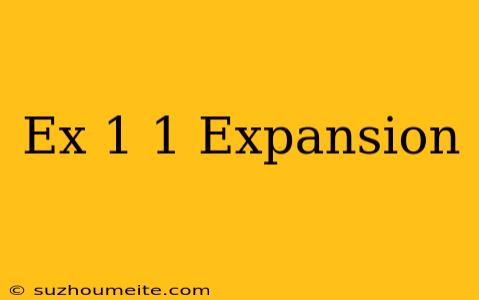 (e^x-1)^-1 Expansion