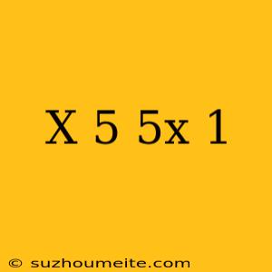 (x+5)(5x-1)