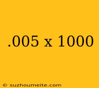 .005 X 1000