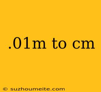 .01m To Cm