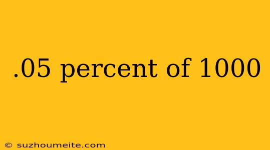 .05 Percent Of 1000