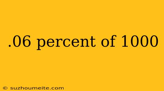 .06 Percent Of 1000