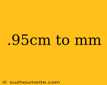 .95cm To Mm