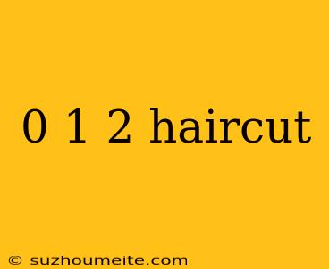 0 1 2 Haircut