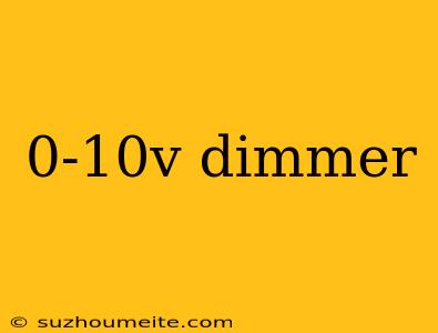 0-10v Dimmer