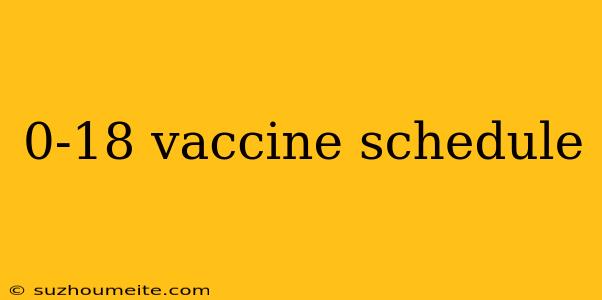 0-18 Vaccine Schedule