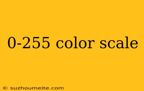 0-255 Color Scale