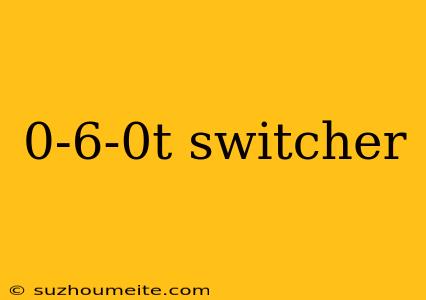 0-6-0t Switcher