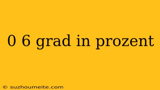 0 6 Grad In Prozent