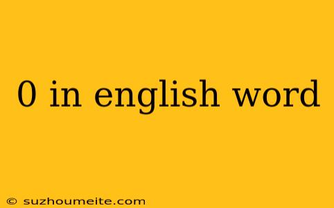 0 In English Word