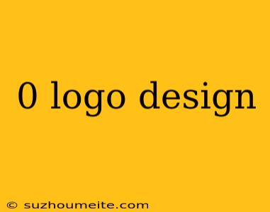 0 Logo Design