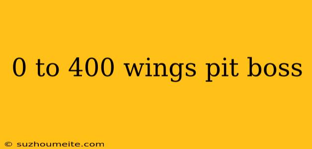 0 To 400 Wings Pit Boss