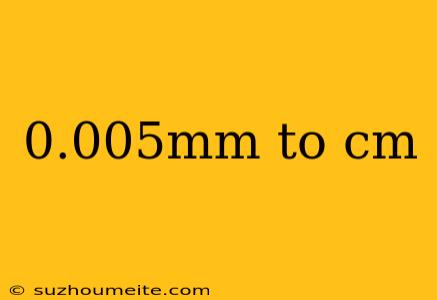 0.005mm To Cm