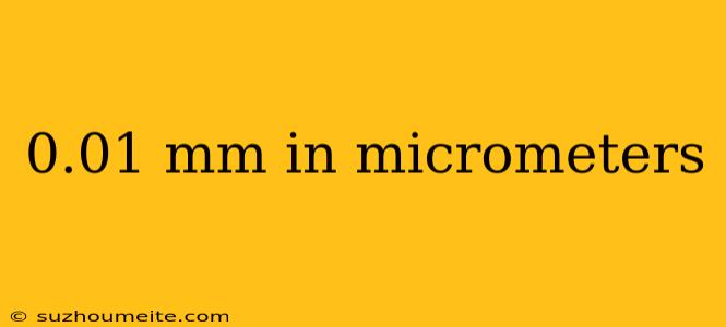 0.01 Mm In Micrometers