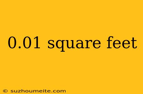 0.01 Square Feet