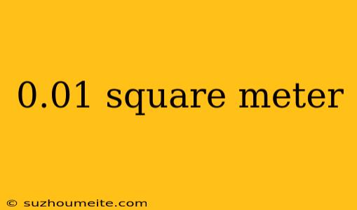 0.01 Square Meter