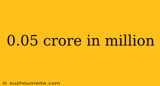 0.05 Crore In Million