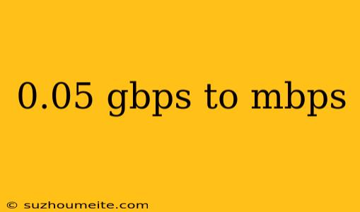 0.05 Gbps To Mbps