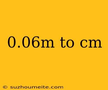 0.06m To Cm