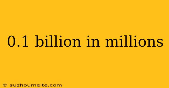 0.1 Billion In Millions