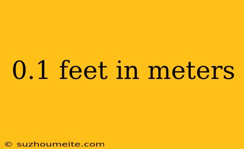 0.1 Feet In Meters