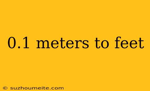 0.1 Meters To Feet