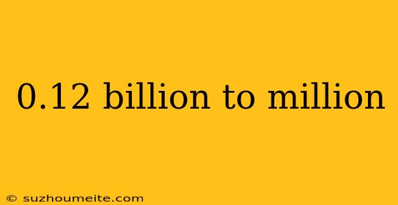 0.12 Billion To Million