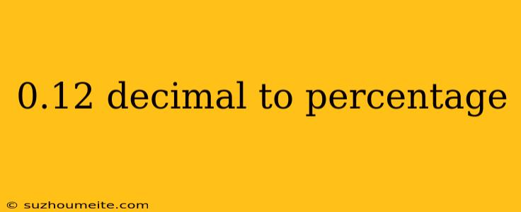 0.12 Decimal To Percentage