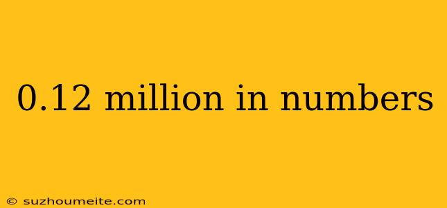 0.12 Million In Numbers