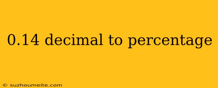 0.14 Decimal To Percentage