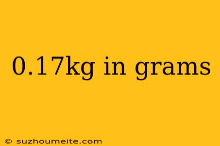 0.17kg In Grams