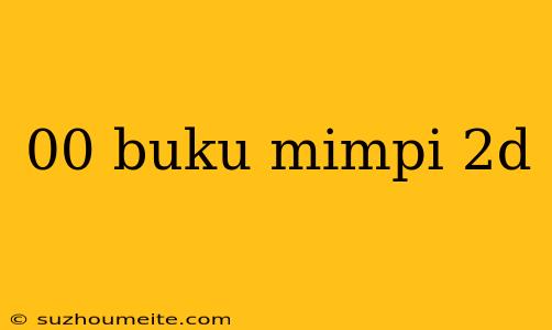 00 Buku Mimpi 2d