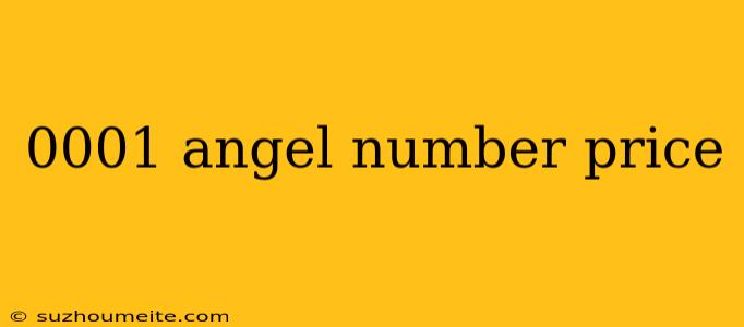 0001 Angel Number Price