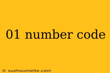 01 Number Code