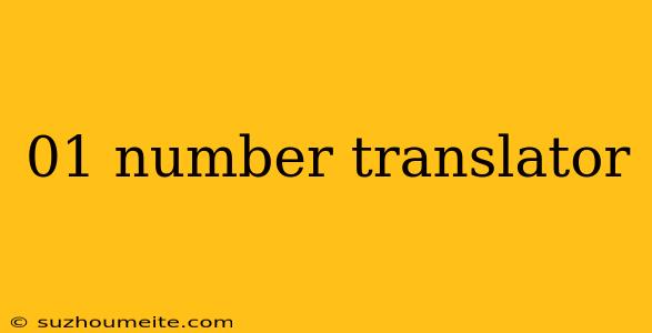 01 Number Translator