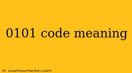 0101 Code Meaning