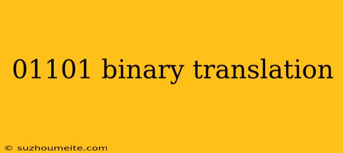 01101 Binary Translation