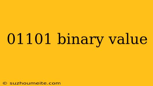 01101 Binary Value