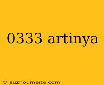 0333 Artinya