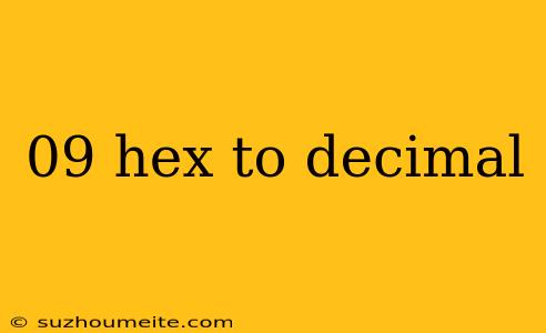 09 Hex To Decimal