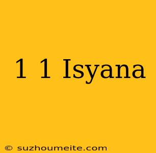 1+1 Isyana