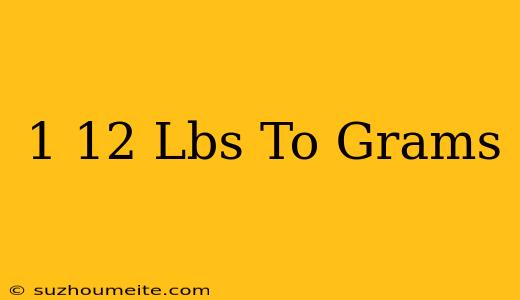 1/12 Lbs To Grams