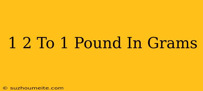 1/2 To 1 Pound In Grams