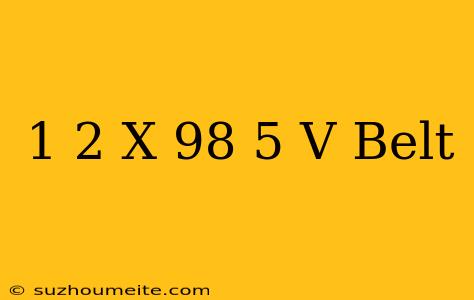 1/2 X 98.5 V Belt